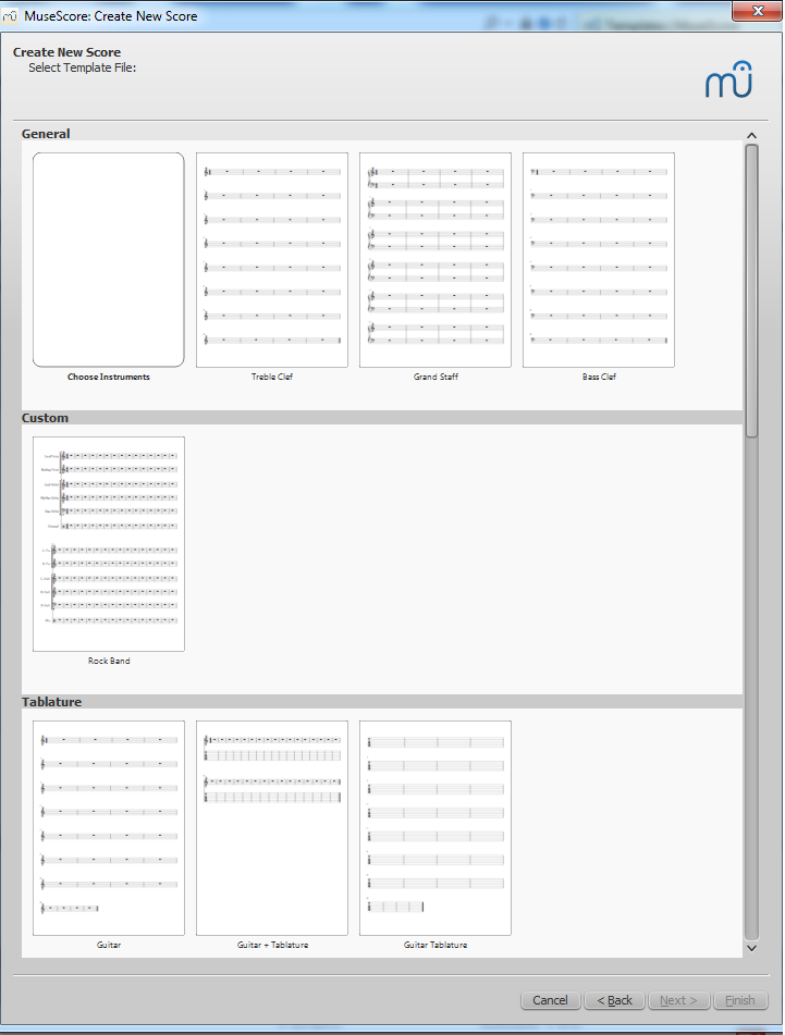 musescore templates