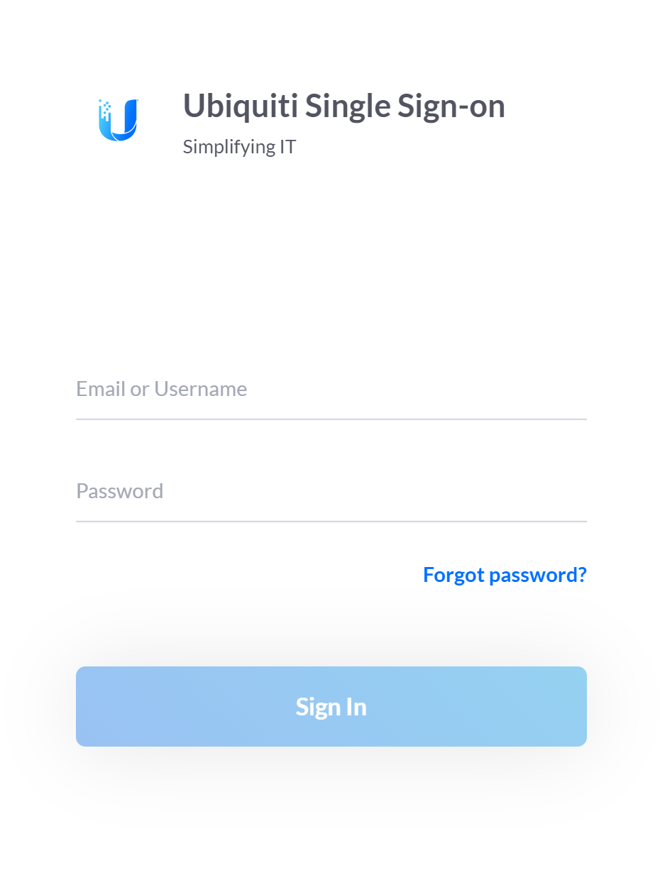 ubiquiti account