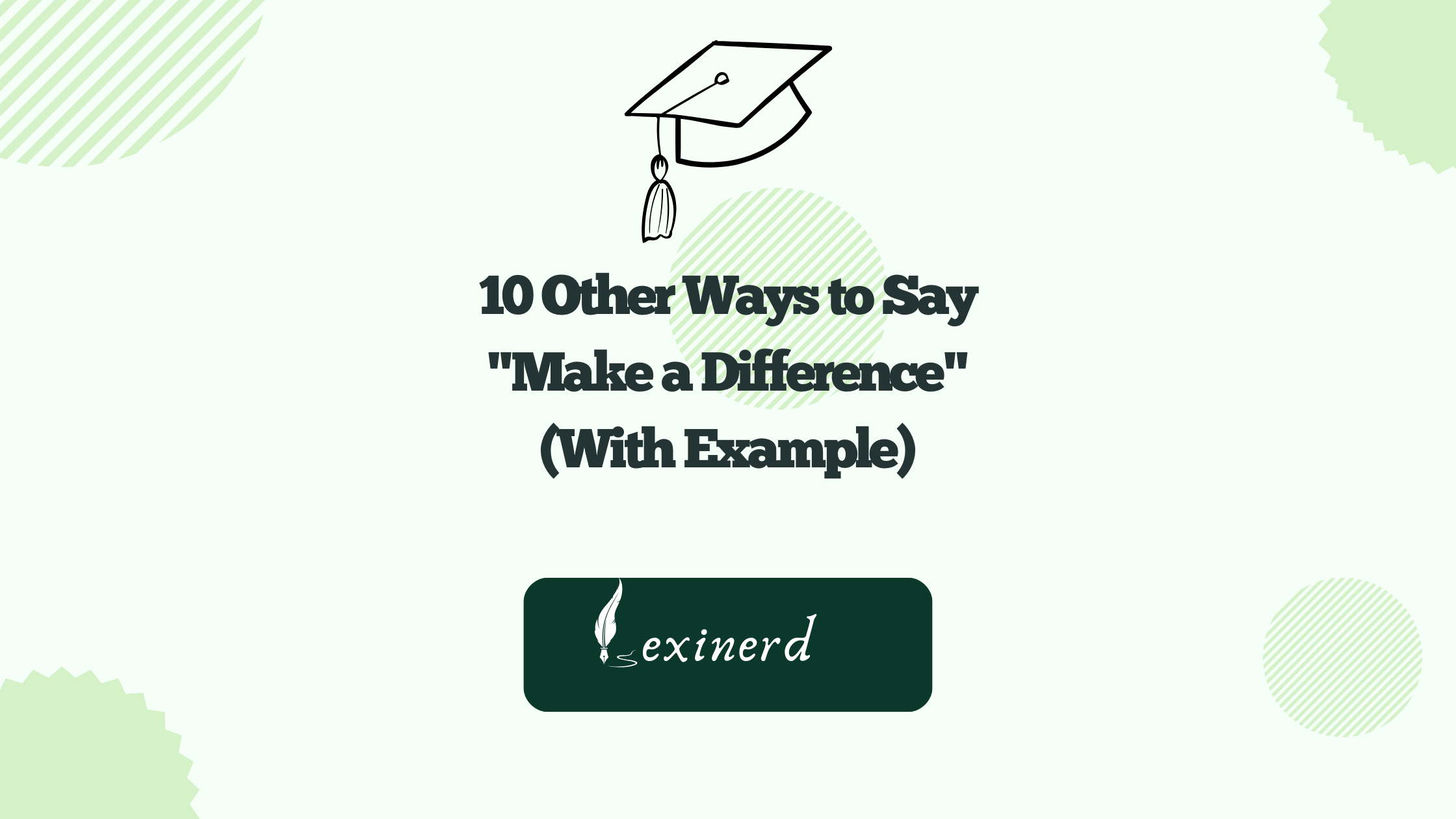 synonym for make a difference