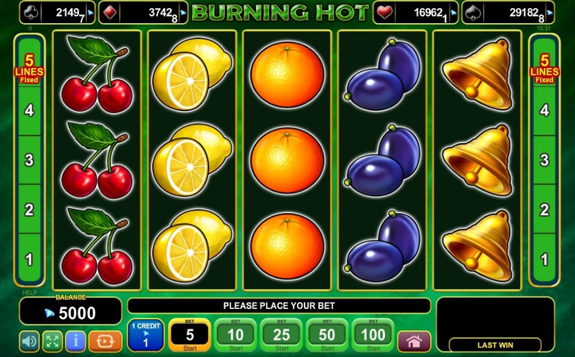 burning hot slot free