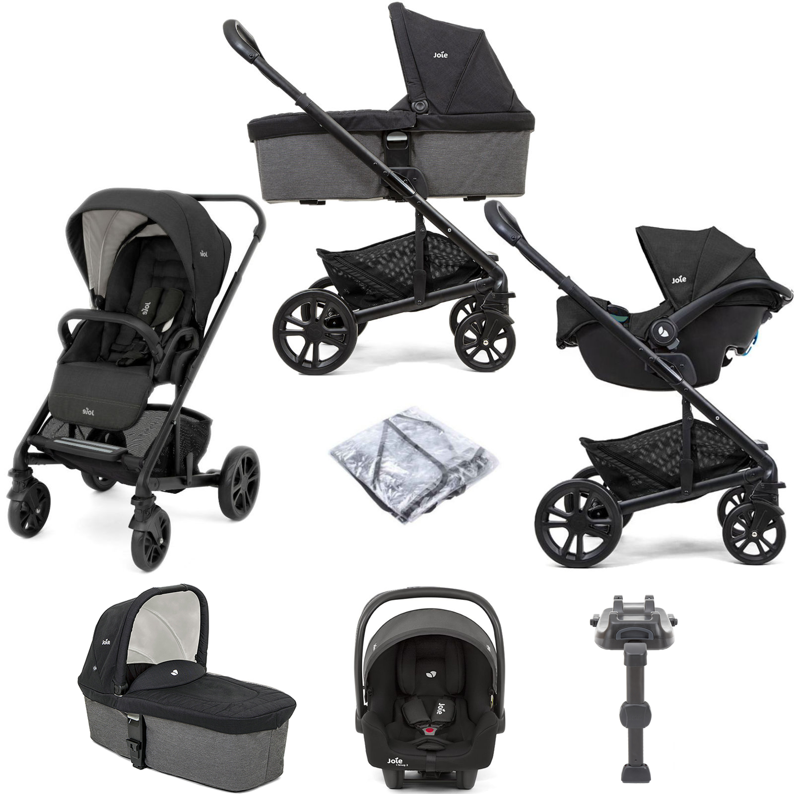 joie chrome pram & pushchair