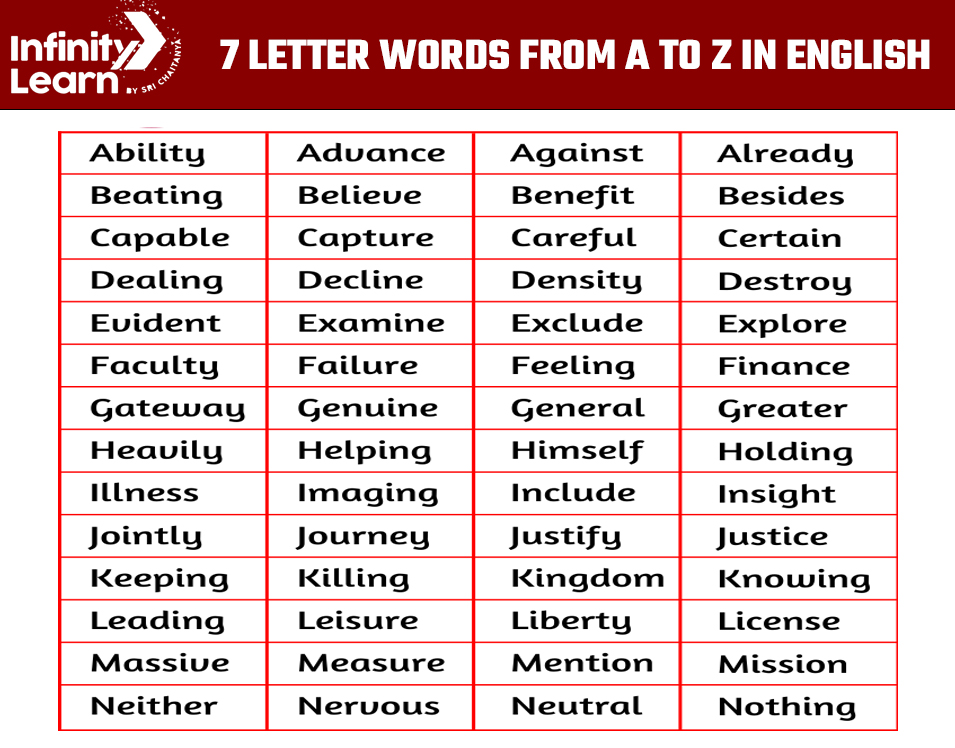 seven-letter word using