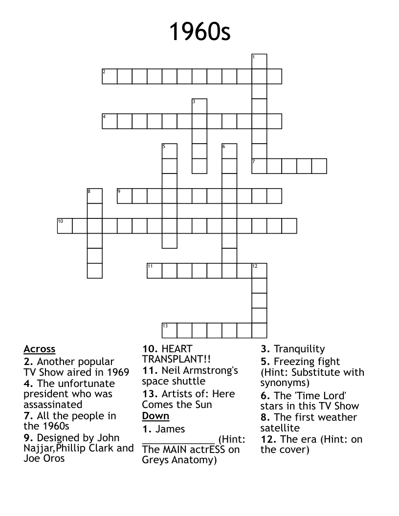 1960s dance crossword clue