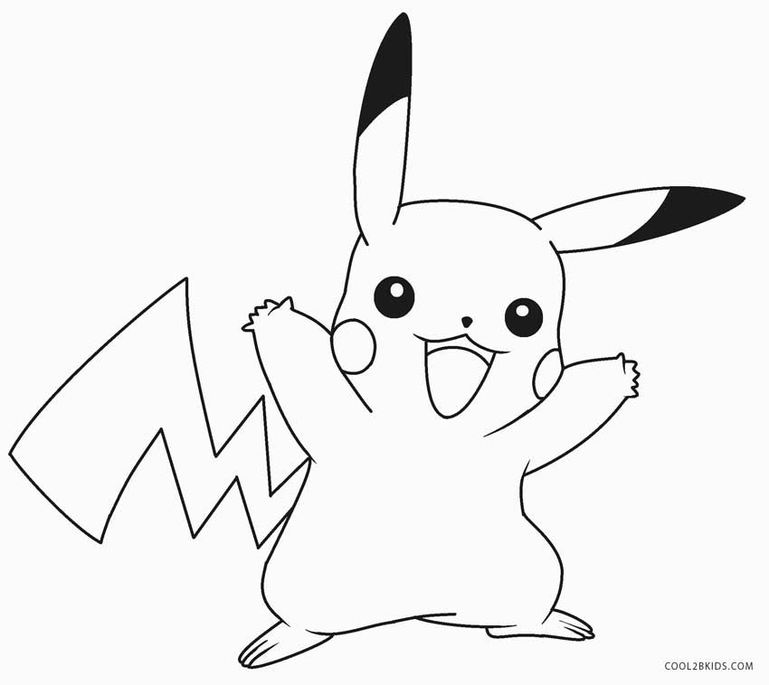 pikachu colouring page