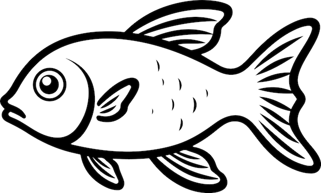 fish clip art black and white