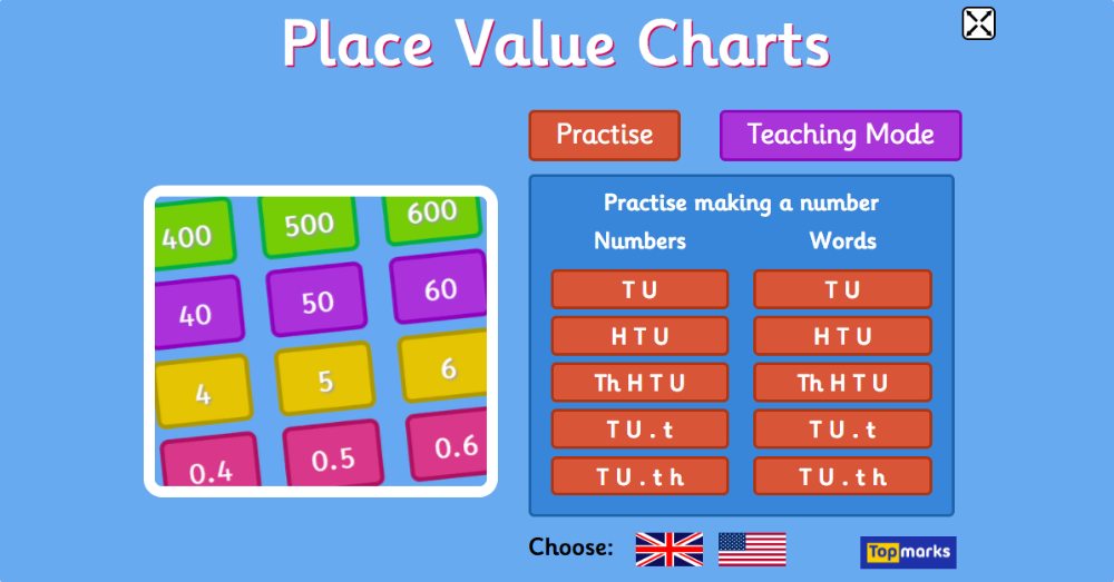topmarks place value