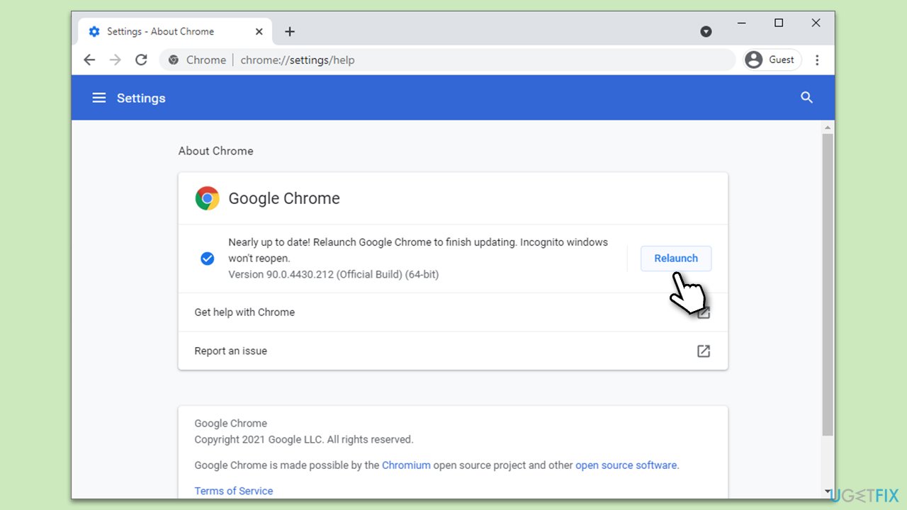 google chrome covering taskbar