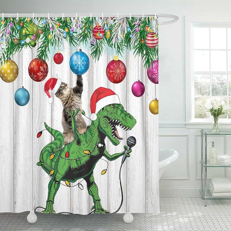 cheap christmas shower curtains