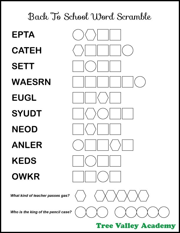 unscramble letters into words