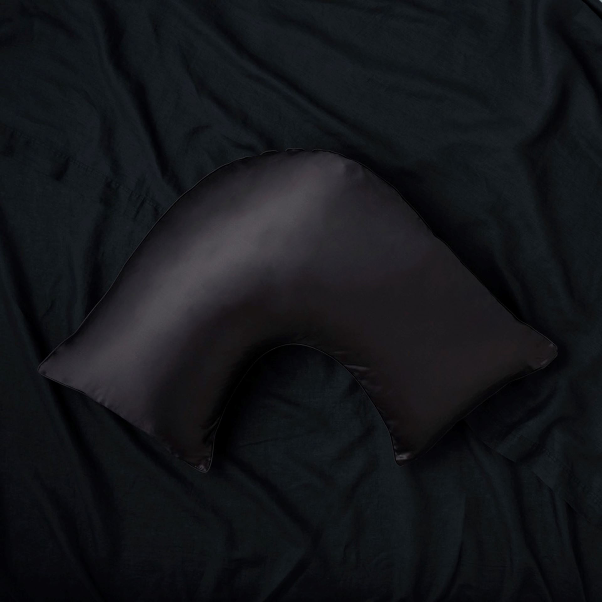 u shaped silk pillowcase