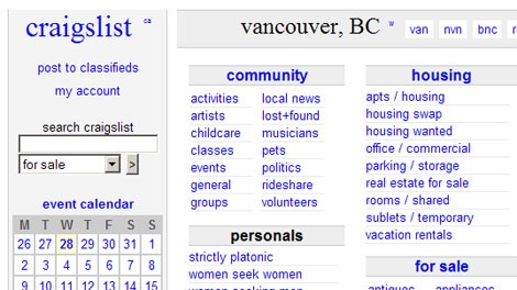 vancouver craigslist