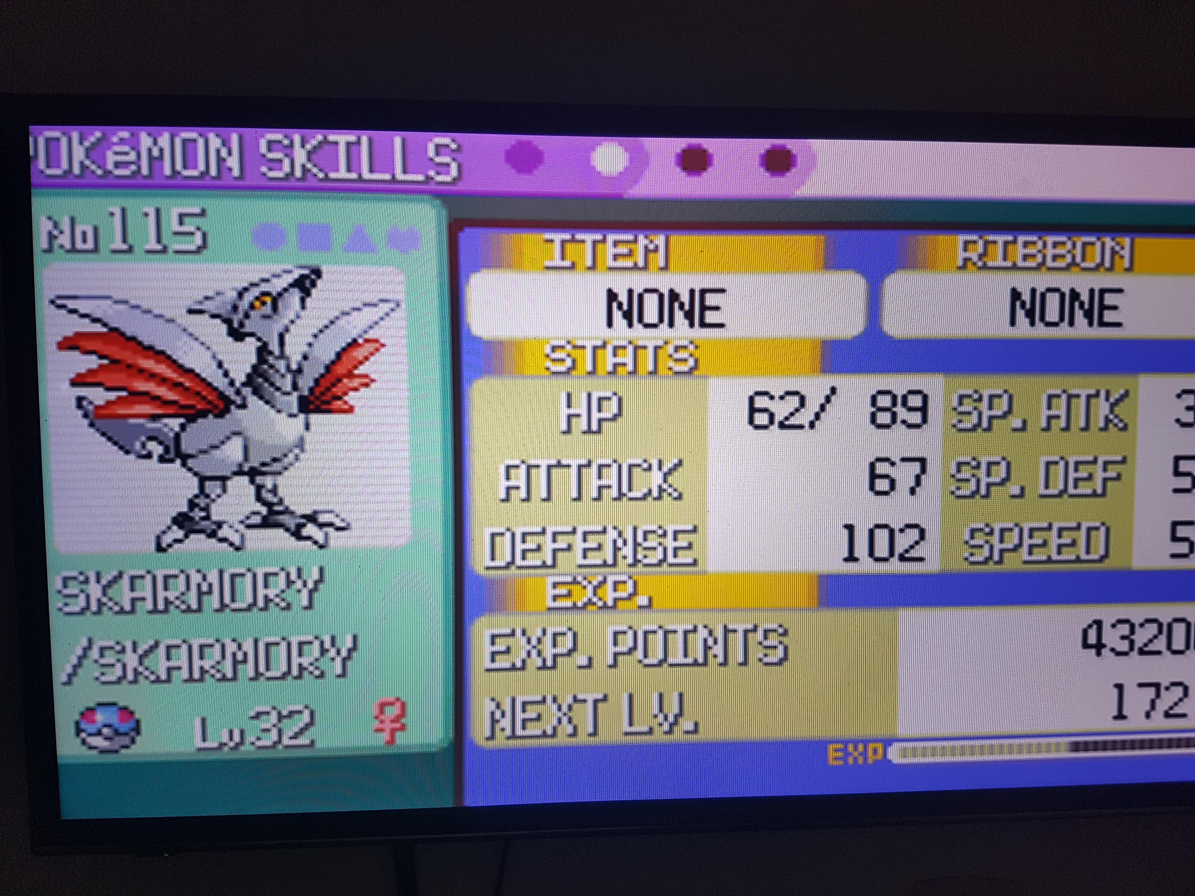 skarmory best moveset emerald