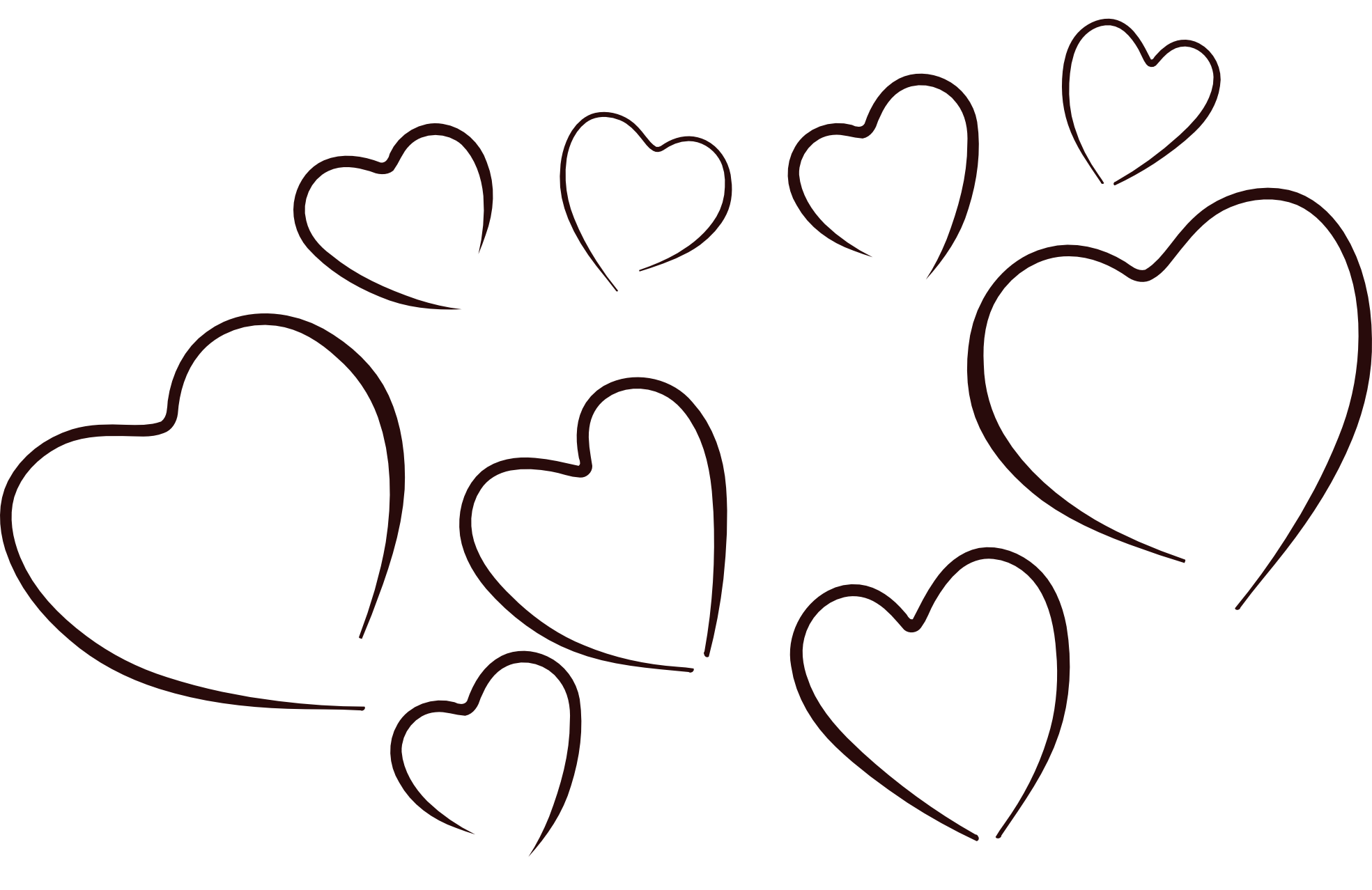 heart clipart black and white