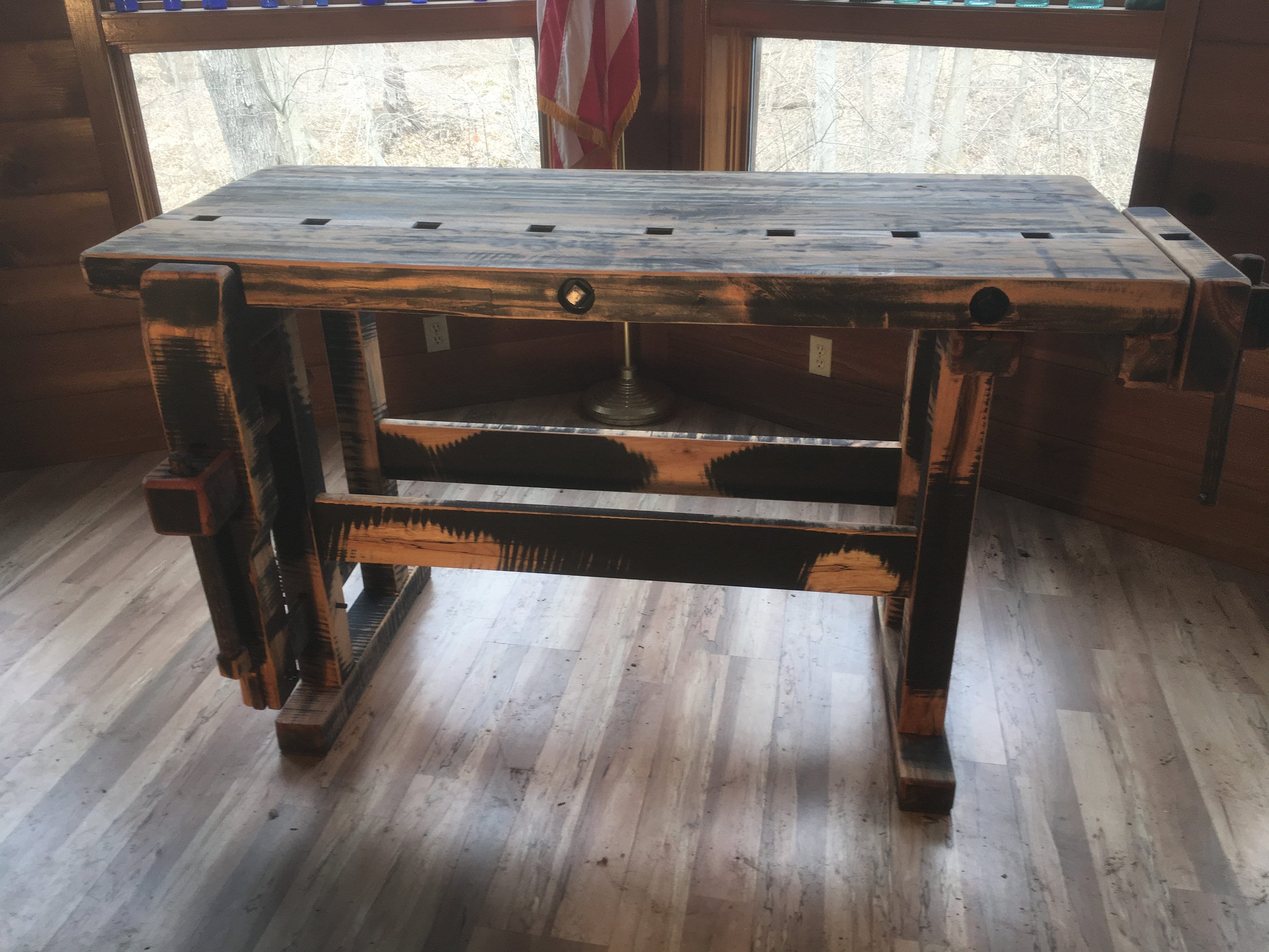 vintage carpenters workbench