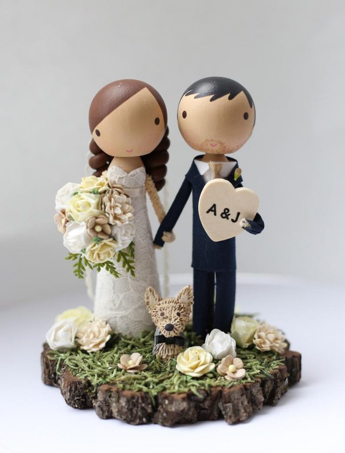 bride and groom wedding cake toppers customized