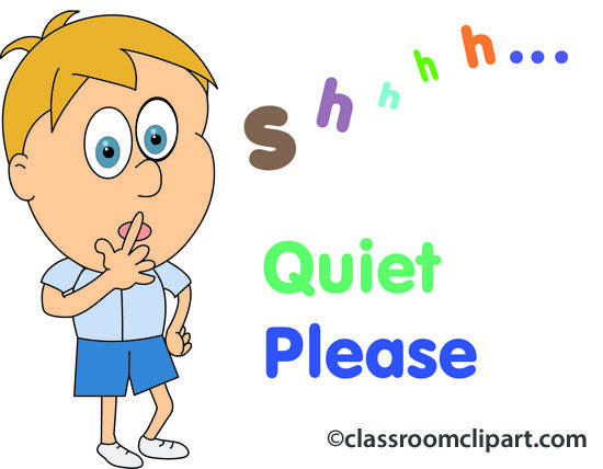 quiet please clipart