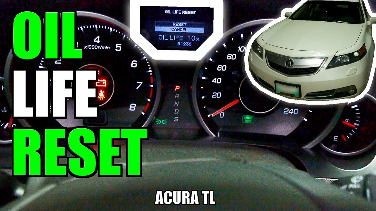 2012 acura tl oil reset