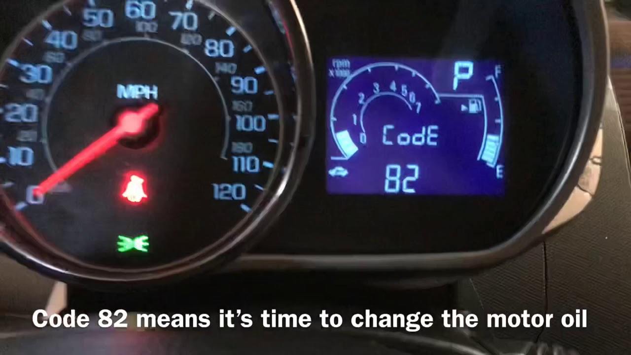 2013 chevy sonic code 82 reset