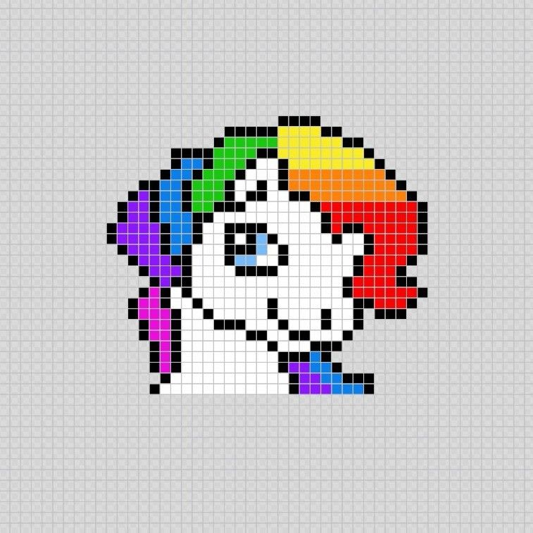 unicornio pixel art