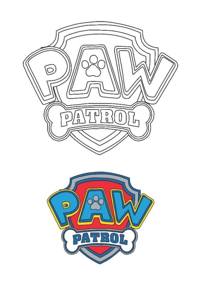paw patrol logo coloring pages