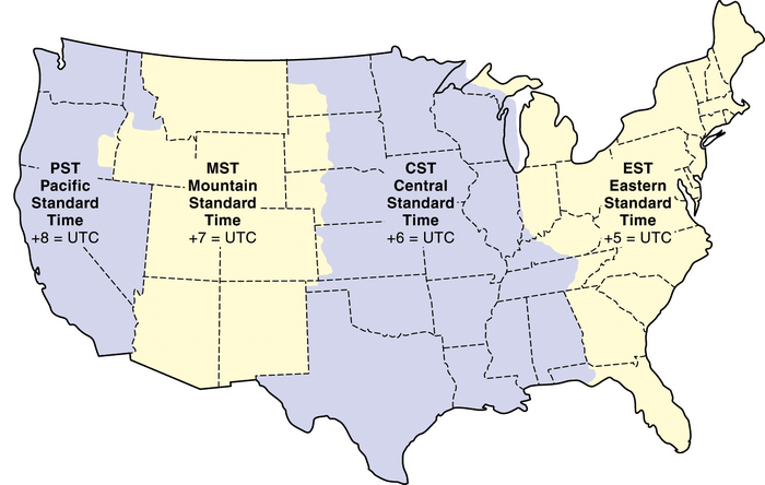 pacific time utc 7