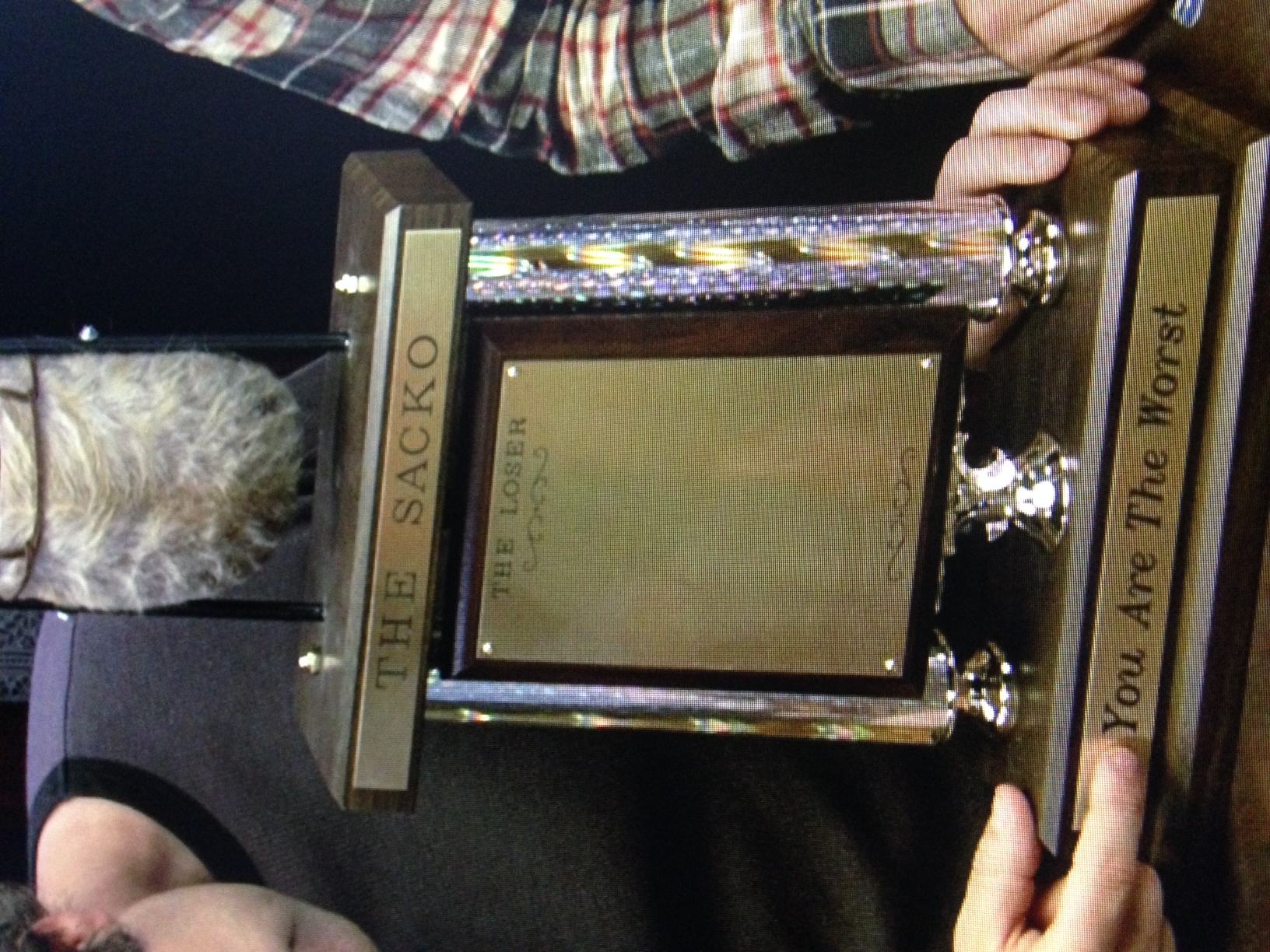 the league tv show trophy