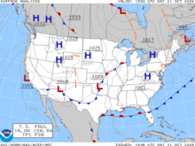 pressure system map usa