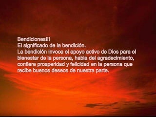 bendiciones meaning