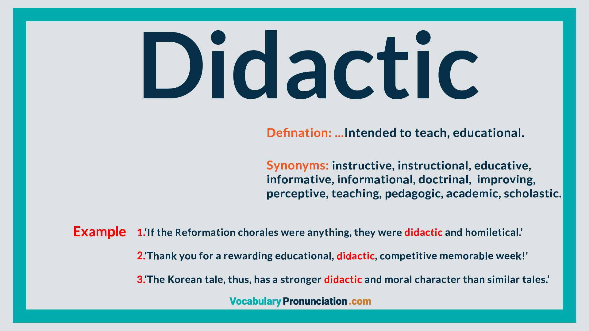 didactic synonym