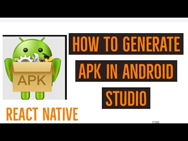 how to generate apk in react native