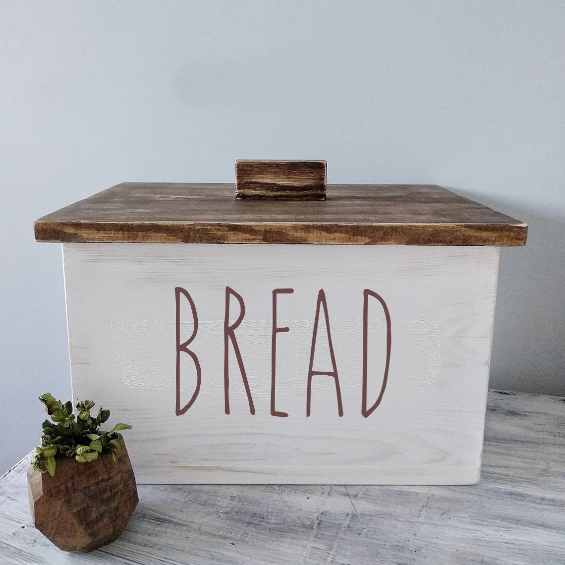 wooden bread boxes
