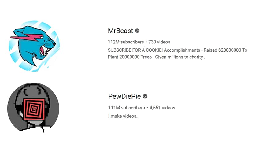 mr beast subscriber count