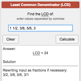common denominator calculator