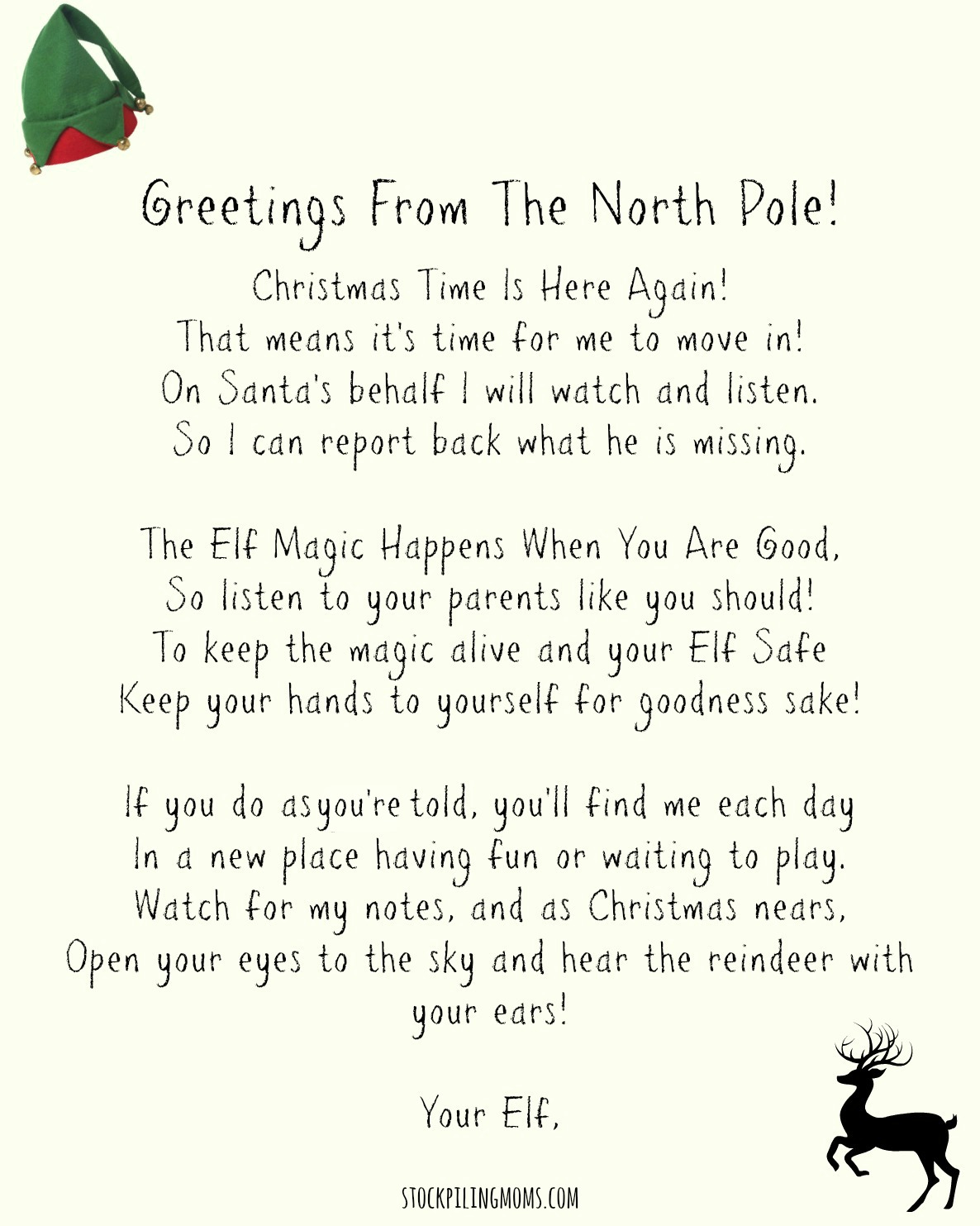 welcome letter from elf on the shelf