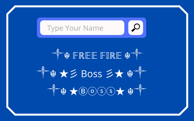 free fire stylish font