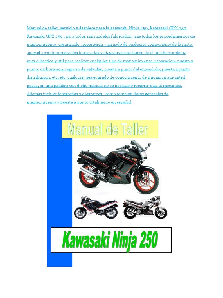 manual taller ninja 250