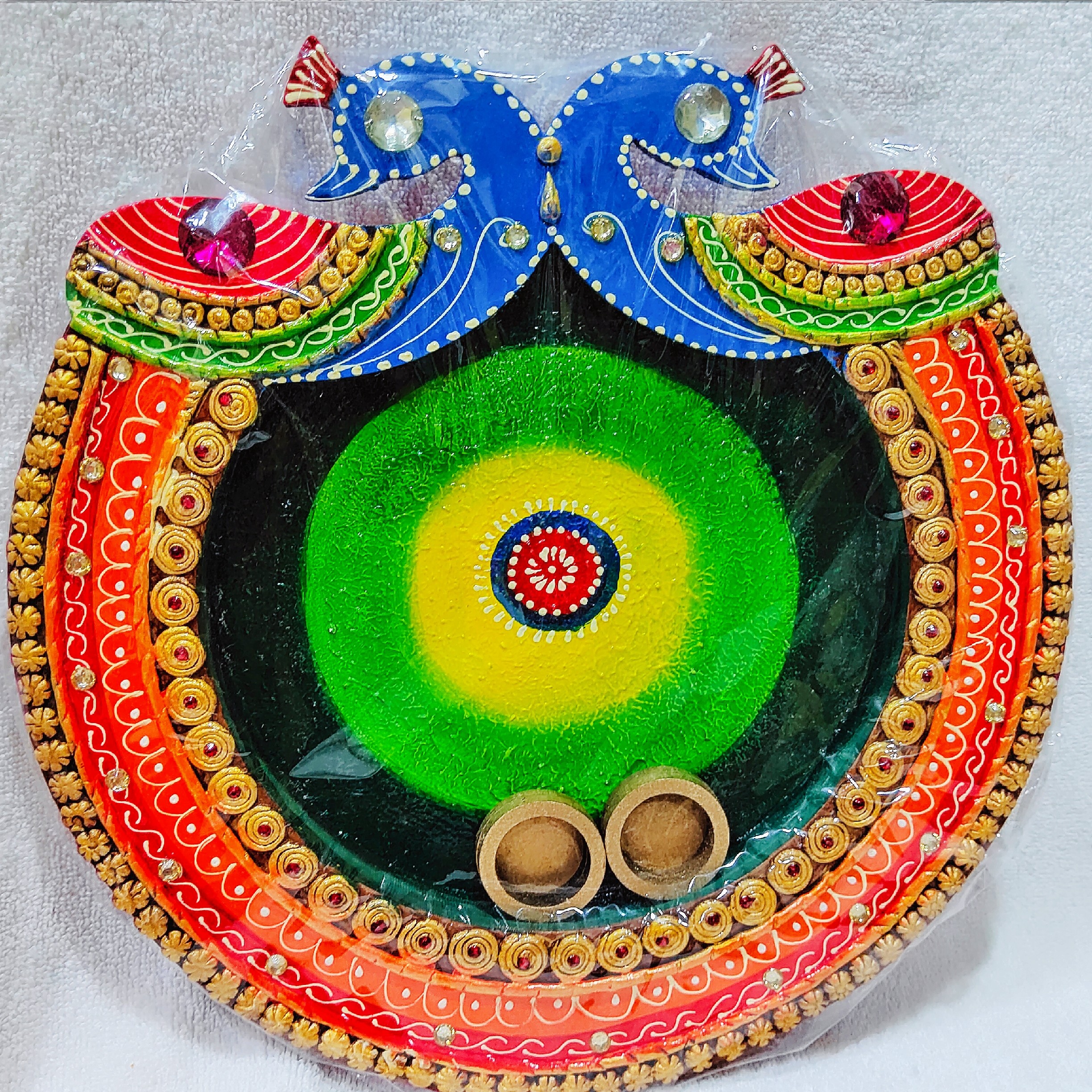 wooden thali decoration