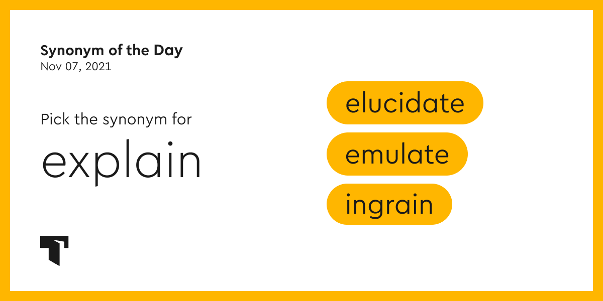 elucidate synonym