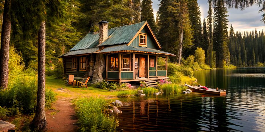 chalet au bord de leau à vendre