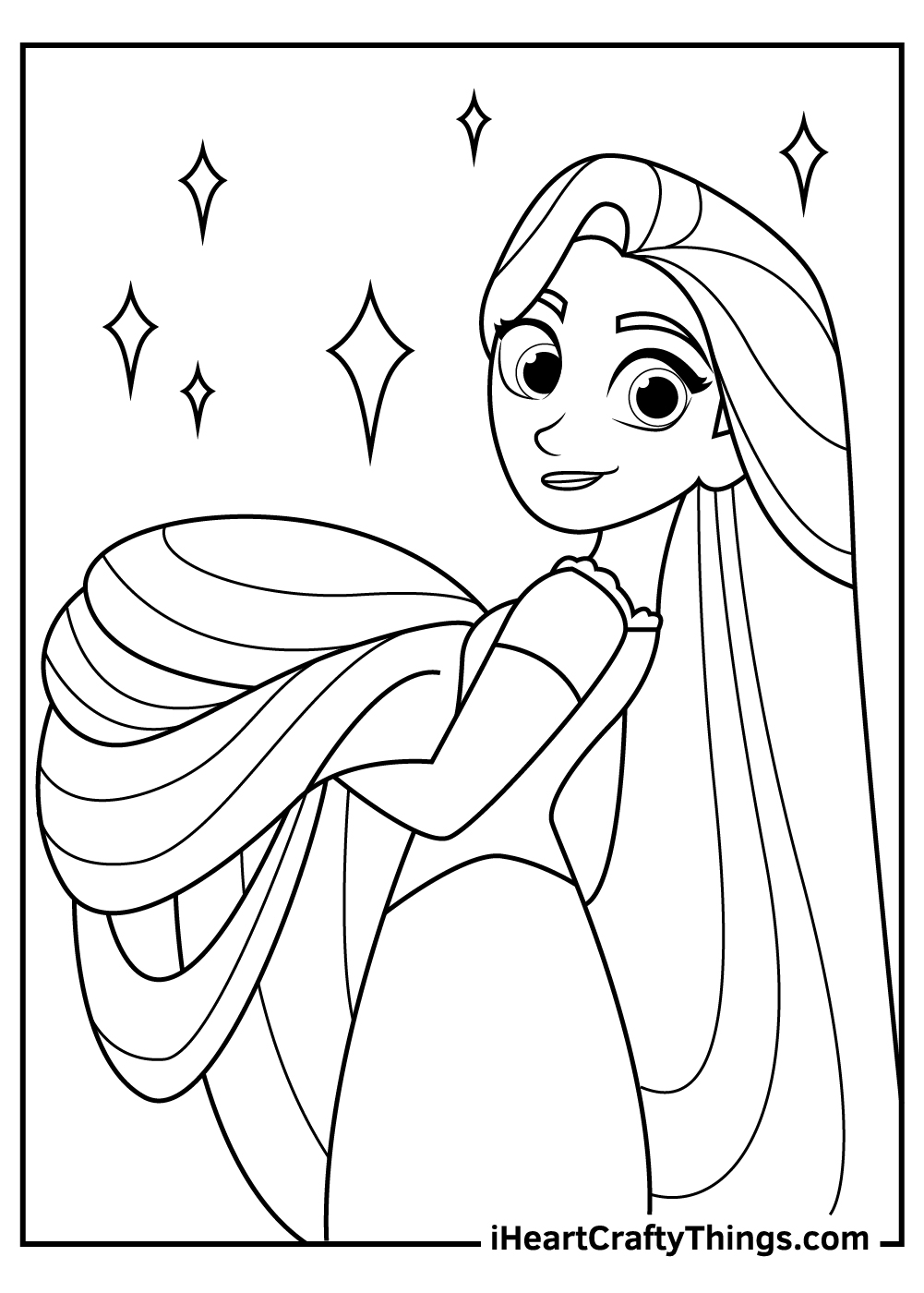 rapunzel princess coloring pages