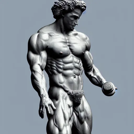 greek bodybuilding statue
