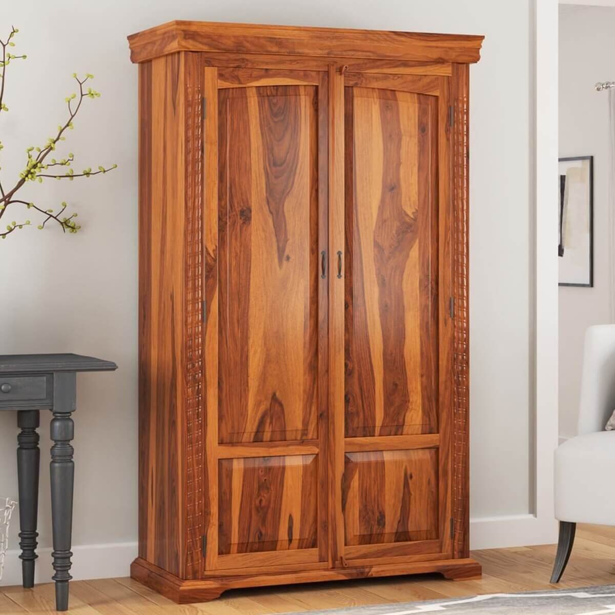 solid wood armoire wardrobe