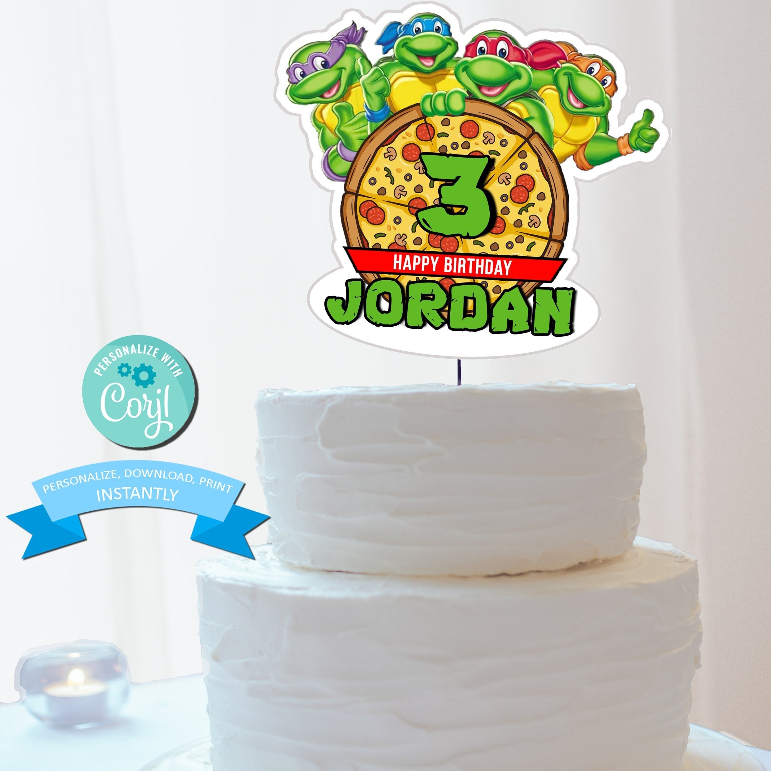 teenage mutant ninja turtles cake topper