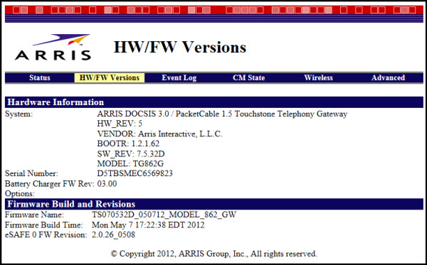 arris router update