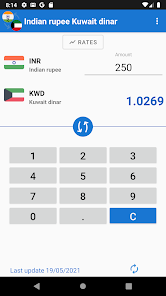 1 kuwaiti dinar to indian rupees