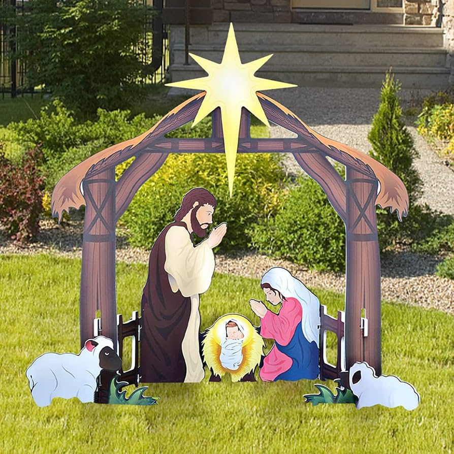 outdoor nativity scene