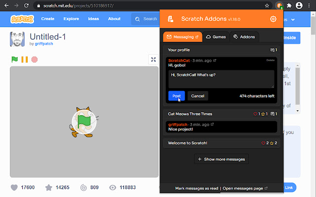 scratch addons