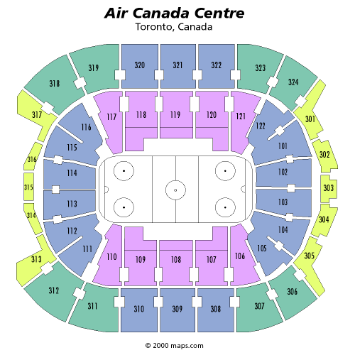 maple leafs seating map