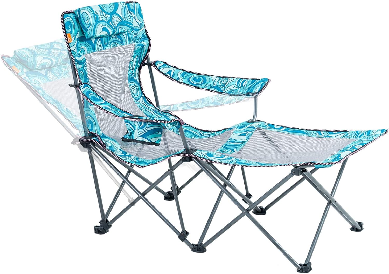 camping chairs reclining footrest