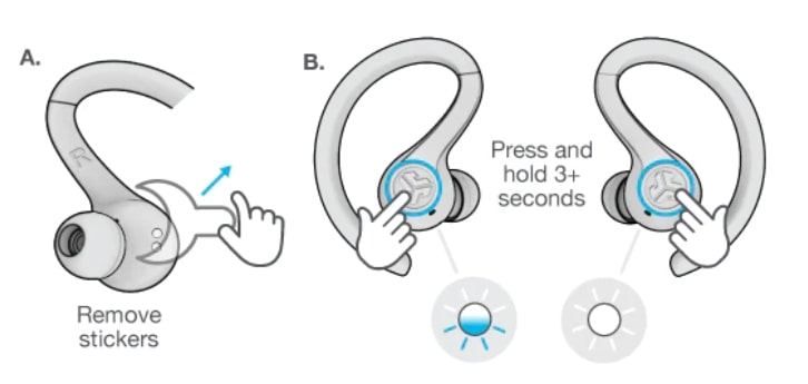 how to sync jlab go air earbuds